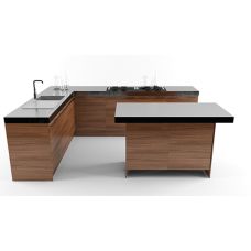 Столешница для кухни из камня Vicostone Г-образной формы с островом