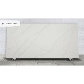 Цвет Q744 Calacatta Bianco Кварцевый агломерат Noblle