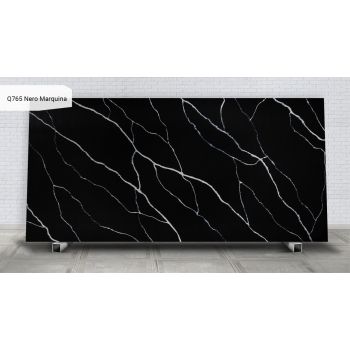 Цвет Q765 Nero Marquina Кварцевый агломерат Noblle