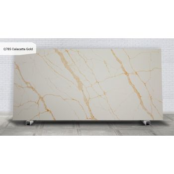 Цвет Q785 Calacatta Gold Кварцевый агломерат Noblle