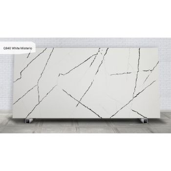 Цвет Q840 White Misterio Кварцевый агломерат Noblle